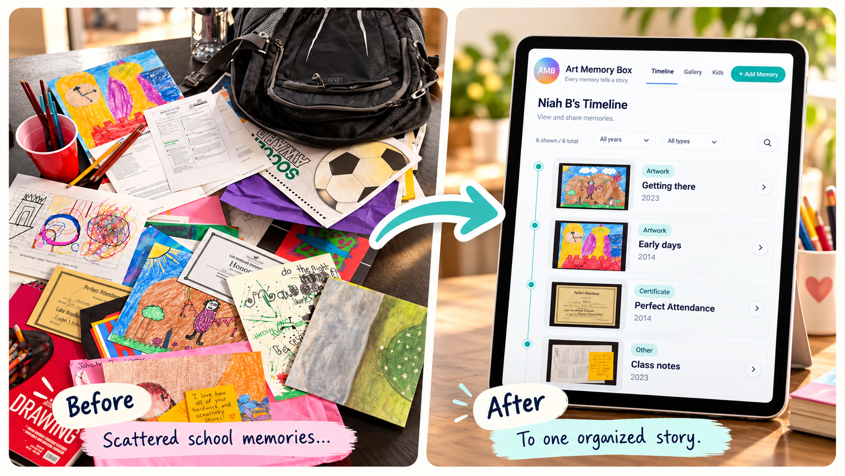 From scattered school memories to one organized story